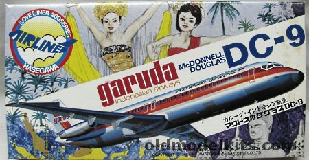 Hasegawa 1/200 McDonnell Douglas DC-9 Garuda, LA3 plastic model kit